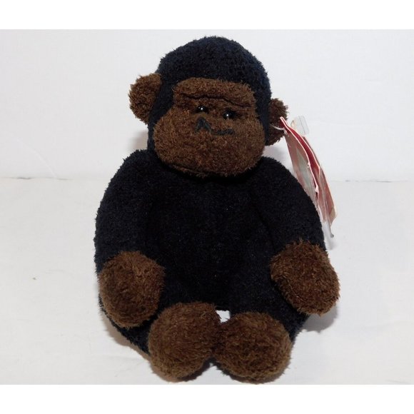 Russ Berrie Luv Pets Gorilla BOZ 5" Bean Bag Plush Stuffed Chamois Feel w Tag - Picture 1 of 8